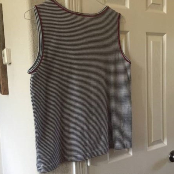 CHICO'S TANK TOP CHICO'S BLACK/WHITE STRIPE XL - Picture 2 of 3